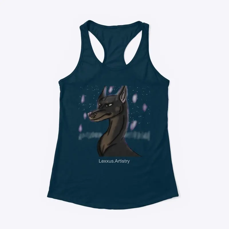 “Amethyst Dobie” women’s tank